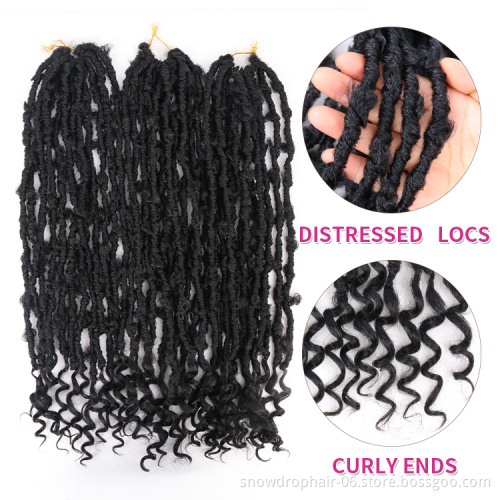 Synthetic Crochet Hair Faux Handmade Wholesale Curly Short Extensions Butterfly Locks Accessories Curly Crochet Hair